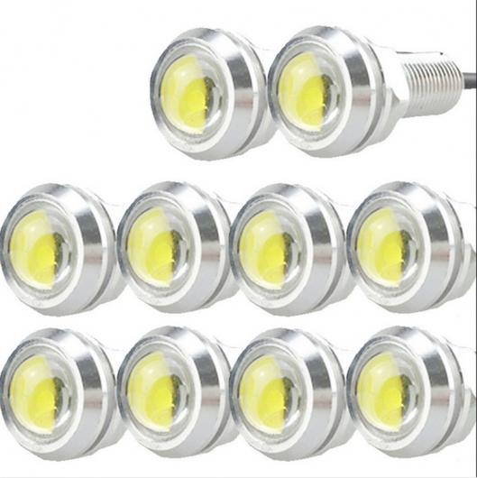 10PC 3���b�g LED DRL �C�[�O���A�C���C�g�t�H�O �f�C�^�C�� �p�[�L���O �V�O�i�� �����v�V���o�[ �V�F�� �t�H�O�����v 18mm AL-BB-1035 AL