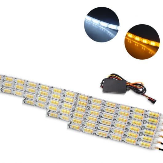 �f�C�^�C�������j���O���C�g �t���L�V�u�� DRL �z���C�g �A���o�[�X�C�b�`�o�b�N LED �V�[�P���V�����t���[ �h�� Knight Mode 12 LED AL-BB-1723 AL