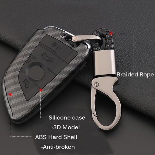 360�x �ی� �L�[ �J�o�[ �n�[�h �V�F�� �P�[�X �o�b�O �t�H�u �K�p: BMW F05 F10 F16 F20 F30 F48 Z4 X1 X4 X5 X6 X7 ABS-BLACK�`Carbon-Blue AL-EE-2957 AL