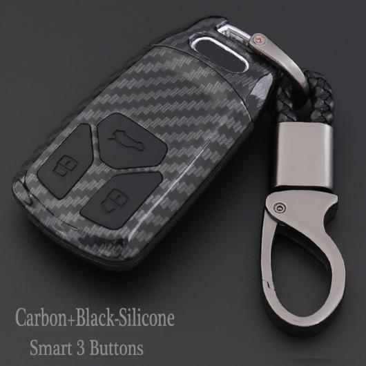 �J�[�{���t�@�C�o�[ ABS �L�[ �����O �S�ʕی� �V�F�� �J�o�[ �L�[�P�[�X �E�H���b�g �t�b�N Carbon-Black Silicon�`Carbon-Blue Silicone AP-ALE2975 AL