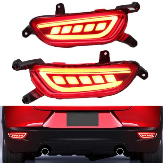 LED DRL ���A �o���p�[ �e�[�� ���C�g �t�H�O�����v �u���[�L ���t���N�^�[ �K�p: �}�c�_ CX-3 CX3 CX 3 2016-2017 2�t�@���N�V���� AL-FF-1712 AL
