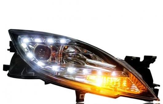 �w�b�h���C�g �K�p: �}�c�_ MAZDA6 2009-2014 LED �w�b�h�����v 4300K�`8000K 35W�E55W AP-ALH0119