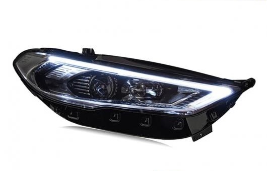�K�p: �t�H�[�h/FORD �����f�I 2017 �w�b�h���C�g �t���[�W���� LED DRL HID BI �L�Z�m�� �r�[�� �����Y LED 6000K 35W AL-HH-1251