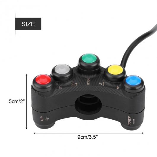 22mm ハンドルバー スイッチ 12V バイク ハンドルバー スイッチ ヘッドライト ターン フォグライト ホーン オン/オフ スタート キル スイッチ AL-JJ-8812 2輪 AL