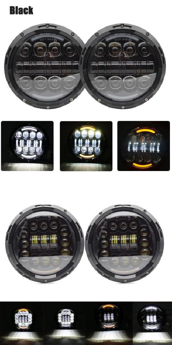 1�y�A �����j���O ���C�g 75W LED H4 7�C���` �G���W�F���A�C H4 LED 2�s�[�X �u���b�N 80W�E2�s�[�X �u���b�N 90W AL-KK-2506 AL