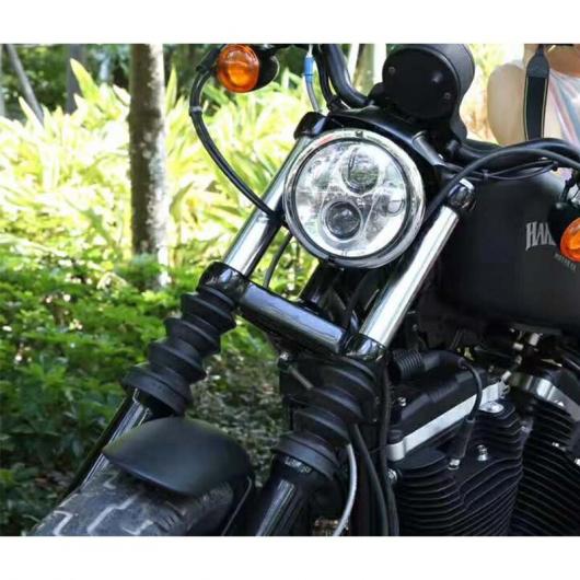 5.75インチ オートバイ プロジェクター LED ヘッドライト イカリング 1×60W ホワイト イエロー・1ピース 50W ホワイト AL-KK-2544 2輪 ALの画像