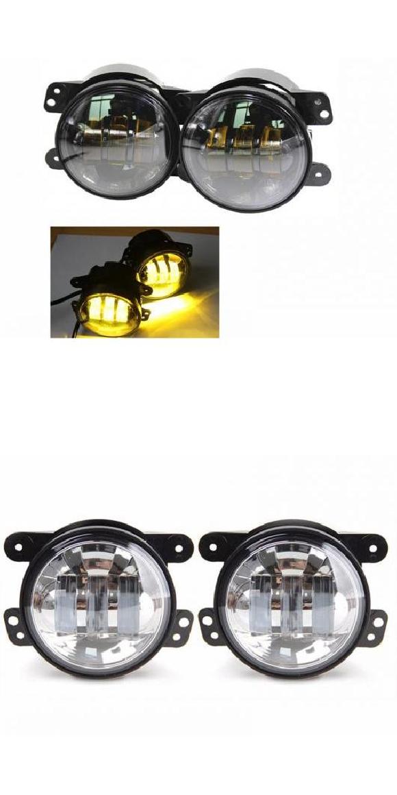 �y�A 4�C���` 30W �I�[�g LED �t�H�O���C�g �v���W�F�N�^�[ �h���C�r���O �t�H�O �����v �K�p: 07-15 �W�[�v/JEEP �����O���[ �u���b�N�E�N���� AL-KK-2559 AL