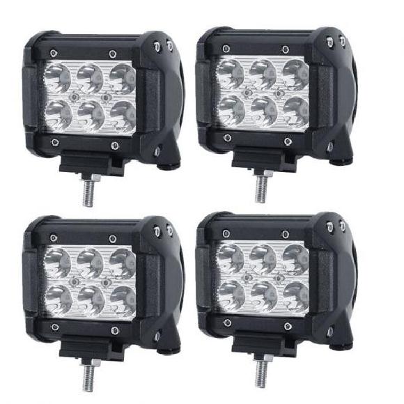 4�C���` 18W LED ���C�g �o�[ �X�|�b�g �I�t���[�h LED ���[�N ���C�g 12 �{���g IP67 LED �h���C�r���O ���C�g �K�p: 4X4 4�s�[�X AL-KK-2791 AL
