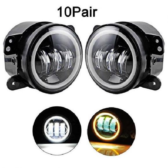 10PAIR 4�C���` ���E���h �t�H�O �����v �K�p: �W�[�v/JEEP �����O���[ JK TJ LJ LED �t�H�O���C�g 30W �n�� 10�y�A �t�H�O���C�g AL-KK-2812 AL