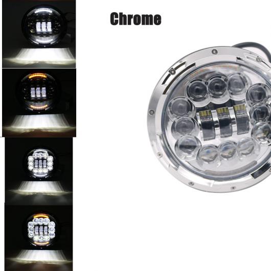 7インチ 80W ドット SAE E9 オートバイ ヘッドランプ 7インチ シェル ハウジング ヘッドライト ブラケット 1セット 75W ブラック AL-KK-2864 2輪 AL