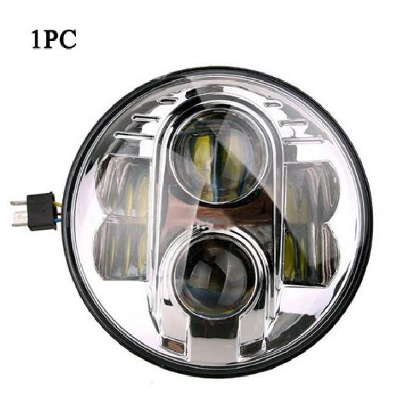 7�C���` 80W LED �w�b�h���C�g H4 �I�[�g�o�C �w�b�h���C�g 7 ���E���h �w�b�h�����v �n�C ���[ �r�[�� �K�p: �N���[�� 1�s�[�X AL-KK-2876 AL