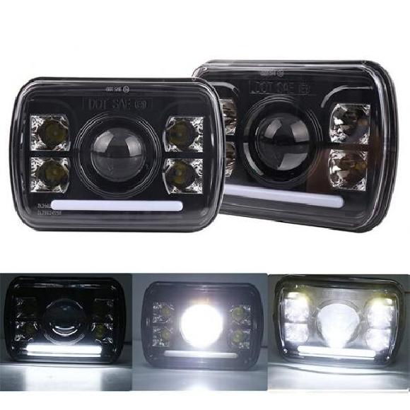 2�s�[�X 120W 5×7�C���` LED �w�b�h�����v 7X6 LED �w�b�h���C�g �K�p: �W�[�v/JEEP �����O���[ YJ 2�s�[�X LED �w�b�h���C�g AL-KK-2902 AL