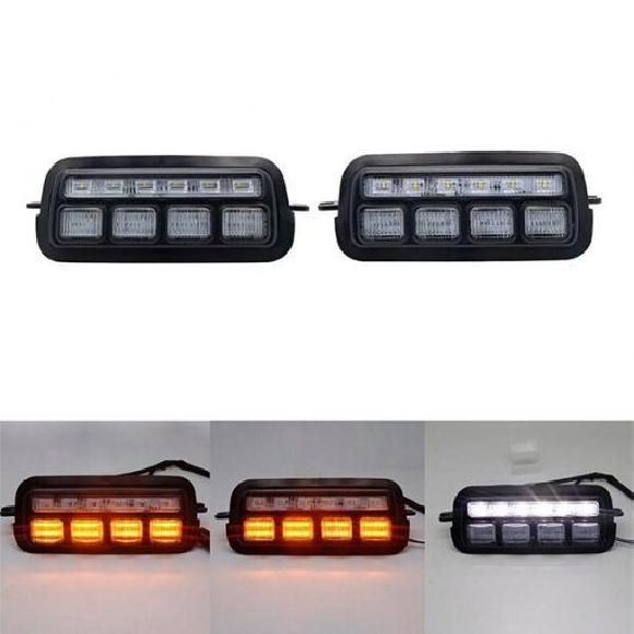 1�Z�b�g �K�p: ���[�_/LADA �j�[���@ 4X4 ���C�g DRL LED ���C�g �����j���O �E�C���J�[ �A�N�Z�T���[ �X�^�C�����O 2�s�[�X ���C�g AL-KK-2903 AL