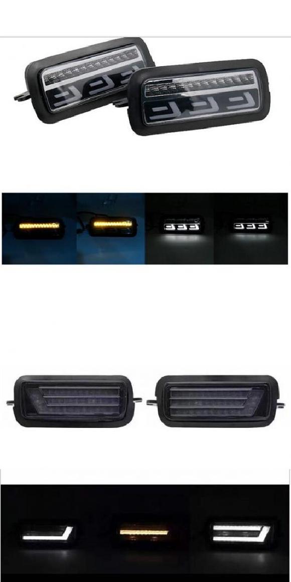 1�Z�b�g �K�p: ���[�_/LADA �j�[���@ 4X4 ���C�g DRL LED ���C�g �����j���O �E�C���J�[ 2�s�[�X ���C�g AL-KK-2903 AL