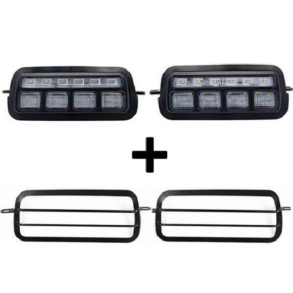 1�Z�b�g �K�p: ���[�_/LADA �j�[���@ 4X4 ���C�g DRL LED ���C�g �����j���O �E�C���J�[ �A�N�Z�T���[ 1�Z�b�g ���C�g �J�o�[ AL-KK-2903 AL