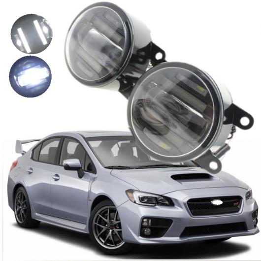 �K�p: �X�o�� WRX STI 2015 2016 2017 2in1 18W LED �t�H�O���C�g �z���C�g �J�b�g���C�������Y DRL �z���C�g LED �t�H�O AL-KK-8334 AL