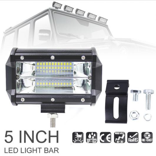 5インチ 72W LED ワーク ライト バー トラック オフロード ドライビング フォグランプ 適用: SUV ボート ATV 4X4 4WD トレーラー ワゴン 2ピース AL-MM-2110 AL