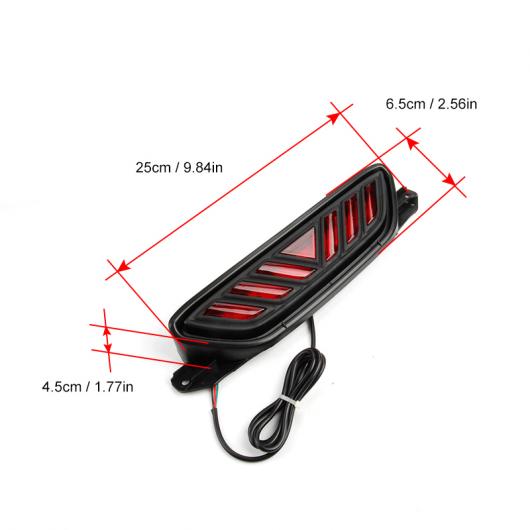 サード 3RD LED ブレーキ ライト リア バンパー レッド ドライビング DRL フォグ トリム モールディング テール ランプ 適用: トヨタ C-HR 2016 AL-MM-2173 AL_3