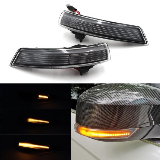 2ピース 適用: フォード/FORD フォーカス 2 3 モンデオ アンバー ダイナミック フロー LED バックミラー ミラー ウインカー インジケーター AL-MM-2284 AL