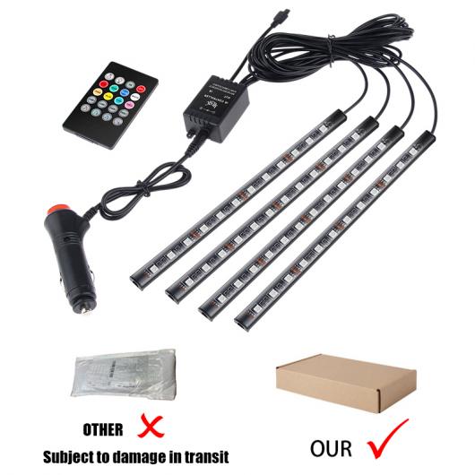 LED フット ライト ランプ USB ワイヤレス リモート ミュージック コントロール マルチ 72 シガーソケット APP・72 USB APP AL-MM-2295 AL_4