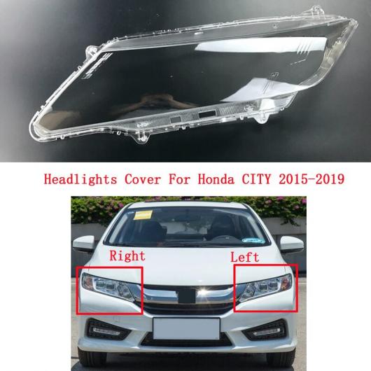 クリア ランプシェード ランプ シェル フロント ヘッドランプ ヘッドライト カバー 適用: ホンダ シティ 2015-2019 左・右 AL-MM-4350 AL