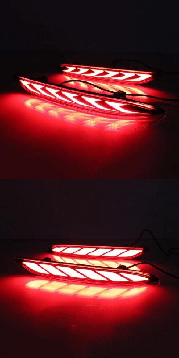 LED 反射 リア バンパー リフレクター ライト ランプ ブレーキ ストップ ライト 適用: ホンダ タイプ A・タイプ B AL-MM-4857 AL