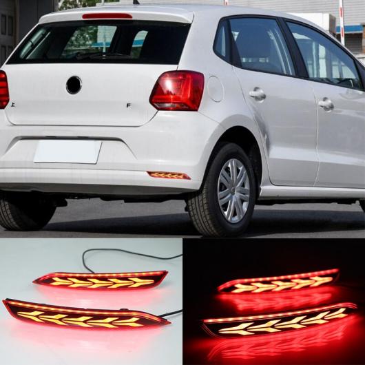 2ピース LED リフレクター ランプ リア フォグ ランプ バンパー ライト ブレーキ ウインカー ライト 適用: フォルクスワーゲン/VOLKSWAGEN VW AL-MM-4874 AL