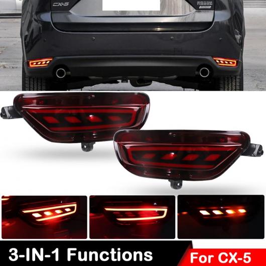 LED リア バンパー リフレクター ライト 適用: マツダ CX-5 CX5 2017 2018 2019 LED リア バンパー ブレーキ ライト ダイナミック ターン AL-MM-5481 AL