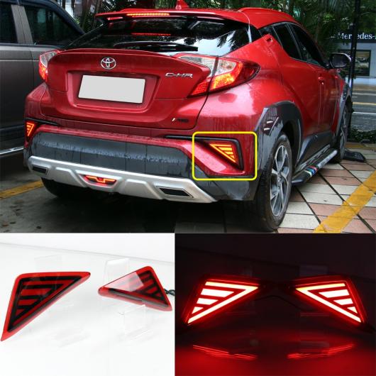 2インチ1 LED 後押し バンパー リフレクター ともし火 当て嵌める: トヨタ CHR 2017-2019 3D LED ともし火赤ちょうちん ドライビング ともし火＆赤いこと 打ちきり ともし火 AL-MM-5791 AL 自動車-その他ライト-車、バイク、自転車