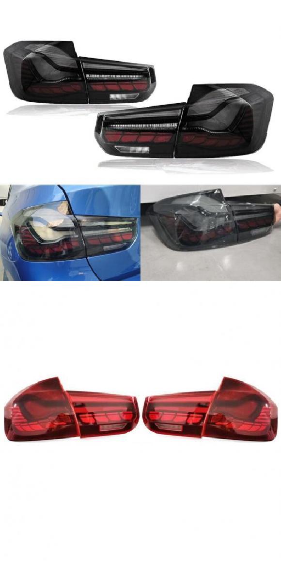 後押し テールランプ 当て嵌める: BMW 3続きもの F30 M3 F80 2012-2019 LED 4火竜規摸 黒いこと・4火竜規摸 赤いこと AL-MM-8425 AL ライト、レンズ-その他ライト-車、バイク、自転車