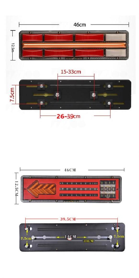 貨物自動車 後押し テールランプ LED トレーラ テールランプ 雨合羽 流動 ステアリング 打ちきり 逆さま F 46珊・G 46珊 AL-MM-8741 AL 自動車-車、バイク、自転車-その他ライト