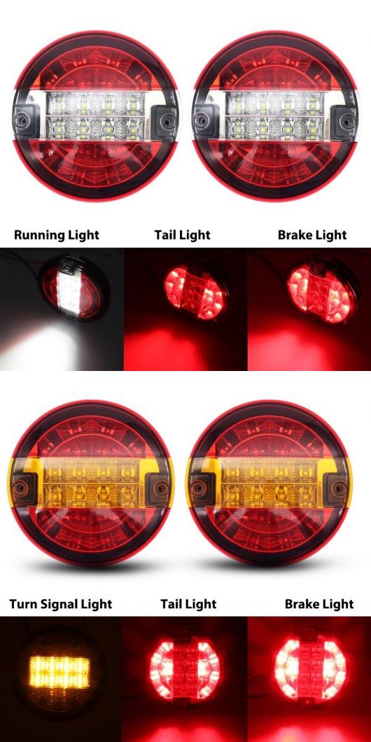 12V-24V 20LED テールライト リア ブレーキ ストップ ライト 2ピース レッド ホワイト 1・2ピース レッド イエロー 1 12V・24V AL-MM-8745 AL