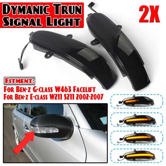 W211 LED ダイナミック サイド バックミラー ミラー インジケーター ライト ターンシグナルランプ 適用: メルセデス ベンツ E Gクラス W211 AL-NN-5477 AL