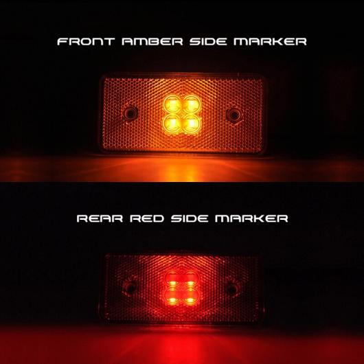 適用: ベンツ W463 G500 G550 G55 AMG G63 AMG 2002-2014 クリア 4X F＆R アンバー レッド LED サイド マーカー ライト オート ウインカー AL-NN-5906 AL
