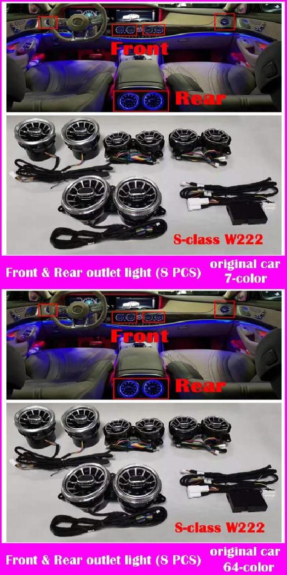 通気口 タービン ともし火 LED 照明ランプ 当て嵌める: メルセデス・ベンツ A/C/E/S/V/CLA/GLA/GLC 位置づけ W176 仕掛ける 14・仕掛ける 15 AL-NN-6023 AL 車、バイク、自転車-自動車-ライト、レンズ