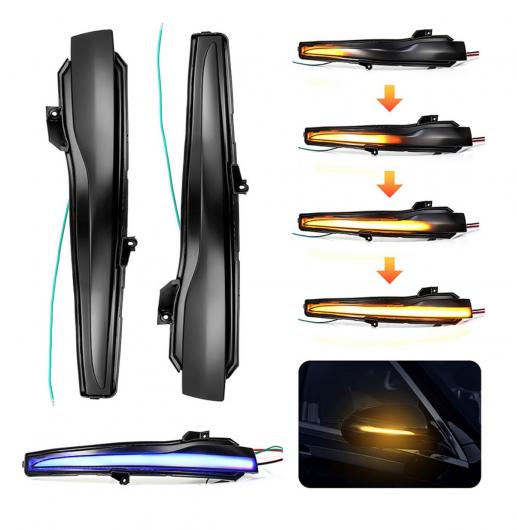 LED ダイナミック サイド ターンシグナルライト ウインカー サイド ウイング 2ピース ブラック・2ピース イエロー ブルー AL-NN-8546 AL_4