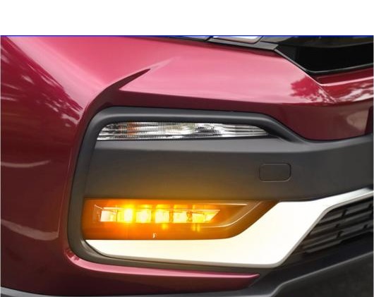 バンパー ヘッドライト 適用: ホンダ HRV HR-V デイタイム ライト ベゼル/ヴェゼル ホワイト イエロー ホンダ HRV 2019-2021 AL-OO-0046 ALの画像