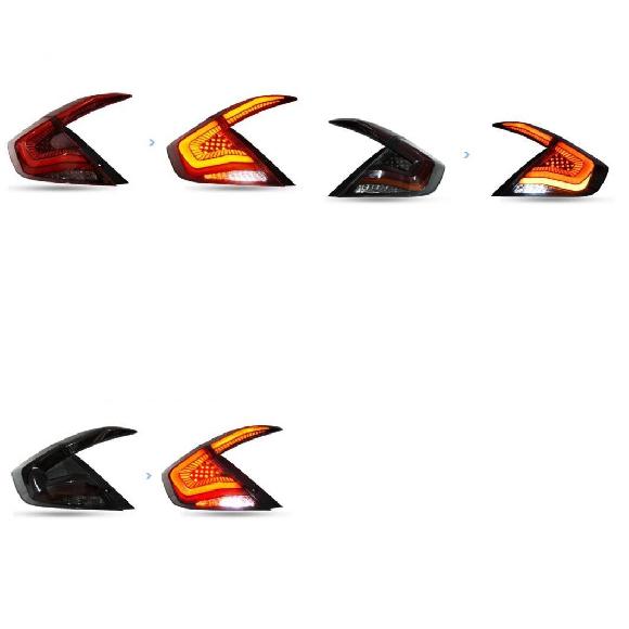 2016-2019 バンパー テールライト 適用: ホンダ レッド〜スモーク ブラック ホンダ シビック 10世代 2016-2019 AL-OO-0764 AL