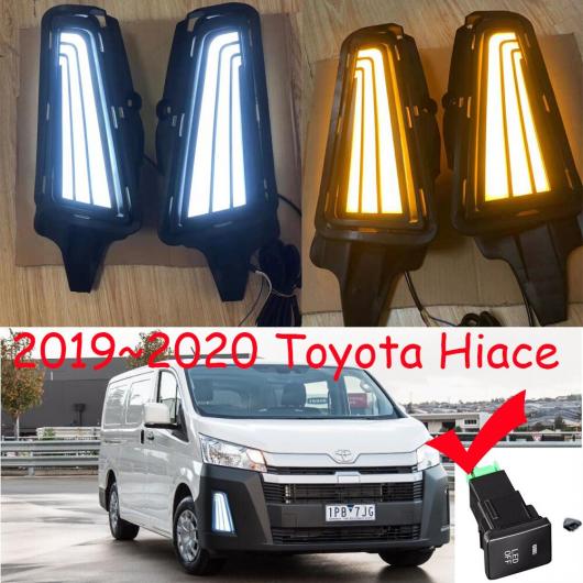 2019-2020 トヨタ ハイエース デイタイム ライト LED DRL ヘッドライト タイプ001 トヨタ ハイエース ホワイト イエロー 2019-2020 AL-OO-0775 AL_6