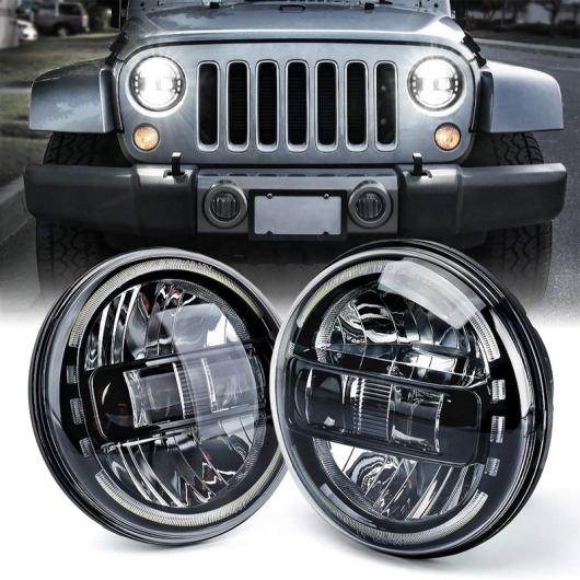 7インチ LED ヘッドライト 適用: ラーダ/LADA ニーヴァ 4×4 H4 ハイ ロー ビーム 2ピース ブラック・2ピース シルバー AL-OO-0859 AL_7