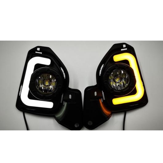 1セット LED 12V ABS フォグランプ DRL デイタイムランニングライト 適用: トヨタ ハイエース 2014 2015 2016 2017 ホワイト イエロー AL OO 0927 AL :504654880:オートパーツエージェンシー2号店