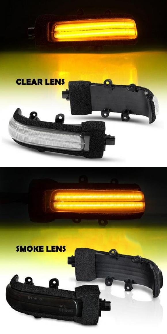 ダイナミック LED サイド バックミラー ミラー ターンシグナルライト 適用: トヨタ RAV4 クリア レンズ・スモーク レンズ AL-OO-0994 AL