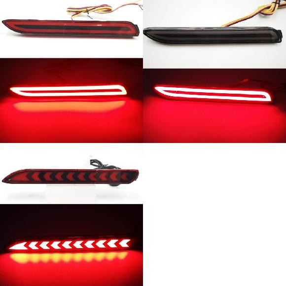 LED 後押し バンパー リフレクター 打ちきり 照明ランプ 当て嵌める: トヨタ RAV4 ハリアー 赤いこと 取りまかなう〜模範例 E 3役立つこと AL-OO-1004 AL 自動車-車、バイク、自転車