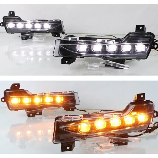 LED ホワイト デイタイムランニングライト アンバー ダイナミック シーケンシャル ウインカー ライト フォグランプ 1セット 1セット AL-OO-1194 ALの画像