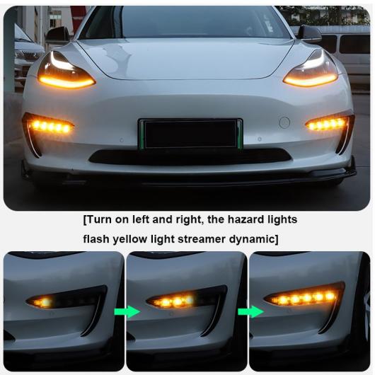 適用: テスラ/TESLA モデル 3 LED ヘッドライト DRL デイタイムランニングライト フォグライト ダイナミック ホワイト ロー バージョン AL-OO-1221 ALの画像