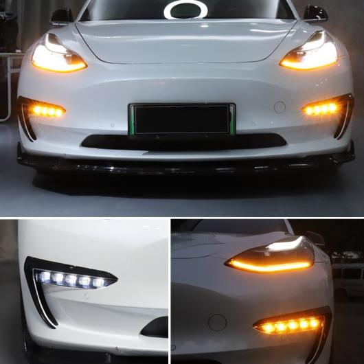 適用: テスラ/TESLA モデル 3 LED ヘッドライト DRL デイタイムランニングライト フォグライト ダイナミック ホワイト ロー バージョン AL-OO-1221 ALの画像