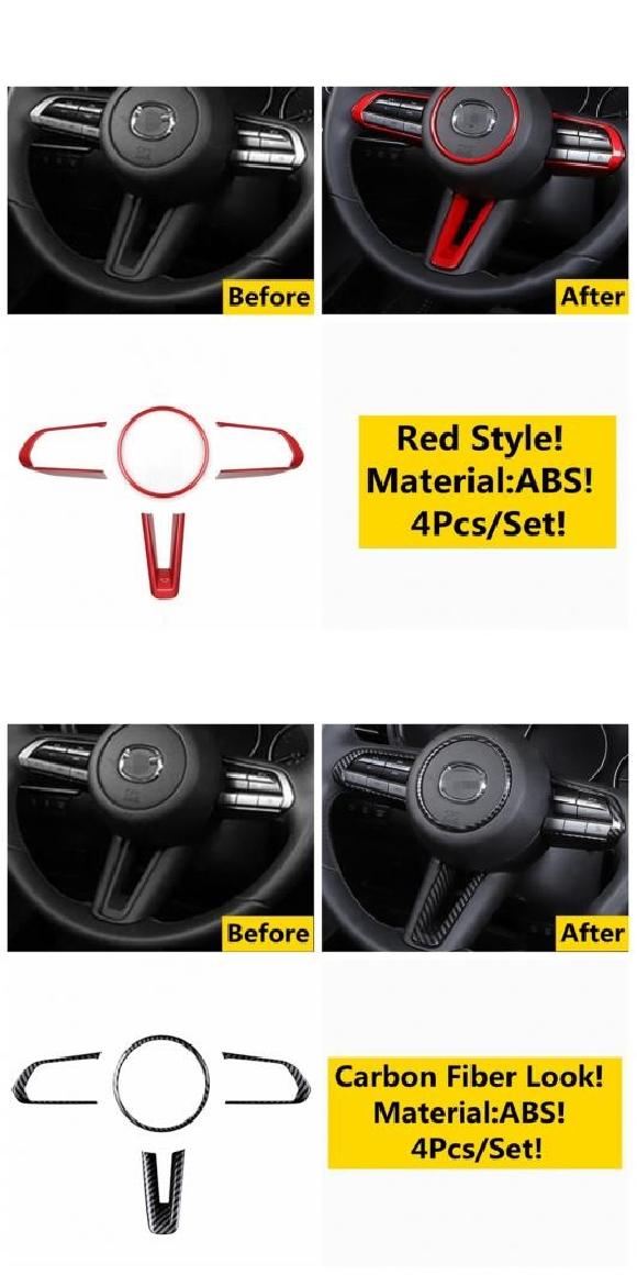 �X�e�A�����O �z�C�[�� �M�A �V�t�g �t���[�� �C���e���A �J�o�[ �g���� �K�p: MAZDA3 2019-2022/CX-30 2020-2022 ���b�h�E�J�[�{���� AL-OO-5375 AL