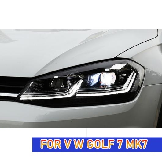 【未使用】VW ゴルフ7用 LEDヘッドライト（7.5ルック）変換ケーブル付 ヘッド ランプ 適用: VW ゴルフ 7 MK7 LED 2013-2017 ヘッドライト 7.5