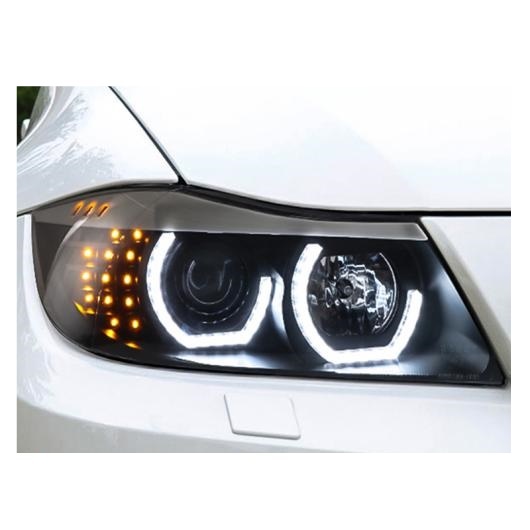 適用: BMW E90 ヘッドライト 2005 2012 320i 318i 323i 325i ヘッドライト DRL HID ヘッド ランプ エンジェル ロー ビームバルブなし AL OO 8273 AL :504976390:オートパーツエージェンシー2号店