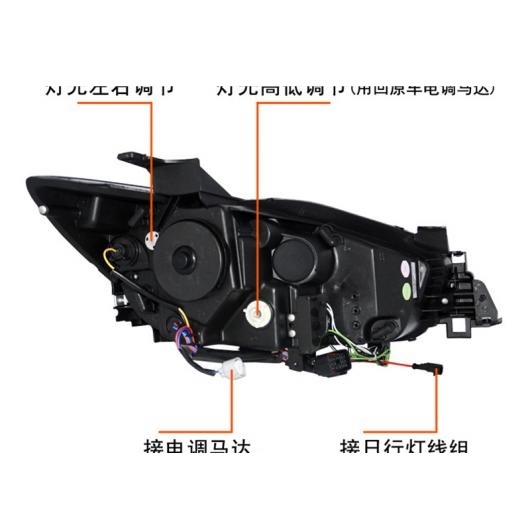 適用: マツダ CX-5 ヘッドライト 2013-2018 CX-5 LED ヘッドライト LED DRL 5 バイキセノン LED バルブ イン ロー ビーム AL-OO-8433 AL_1